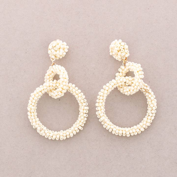 Sonata - Wholesale Dangle Earrings - Triple Ring Bead Earrings3