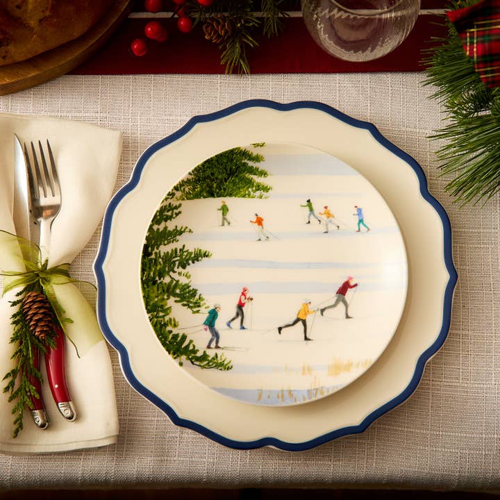Caskata - Wholesale Salad Plate - Caskata X Felix Doolittle Winter Wonderland Plates, Set of 44