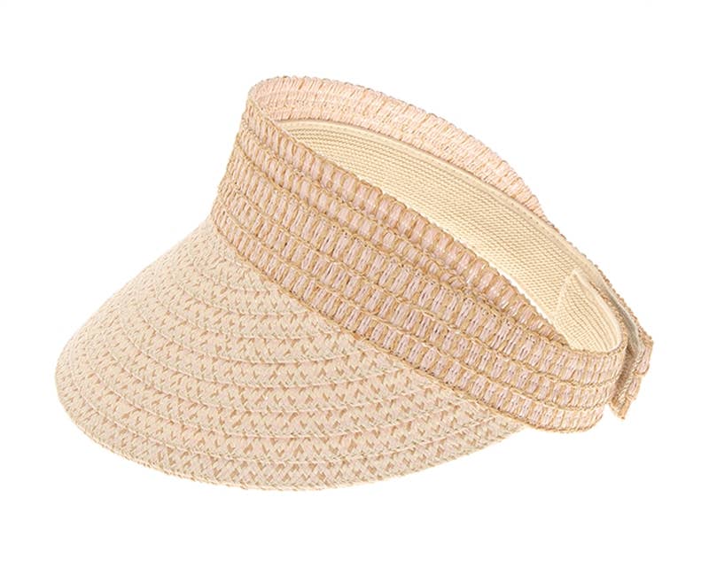 DNMC - Vente Visière – femme - Visière de soleil en paille chinée6