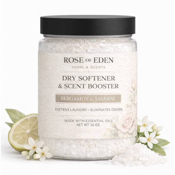 Laundry Dry Softener & Scent Booster – Essential Oils Only for wholesale by Rose of Eden Home & Scents