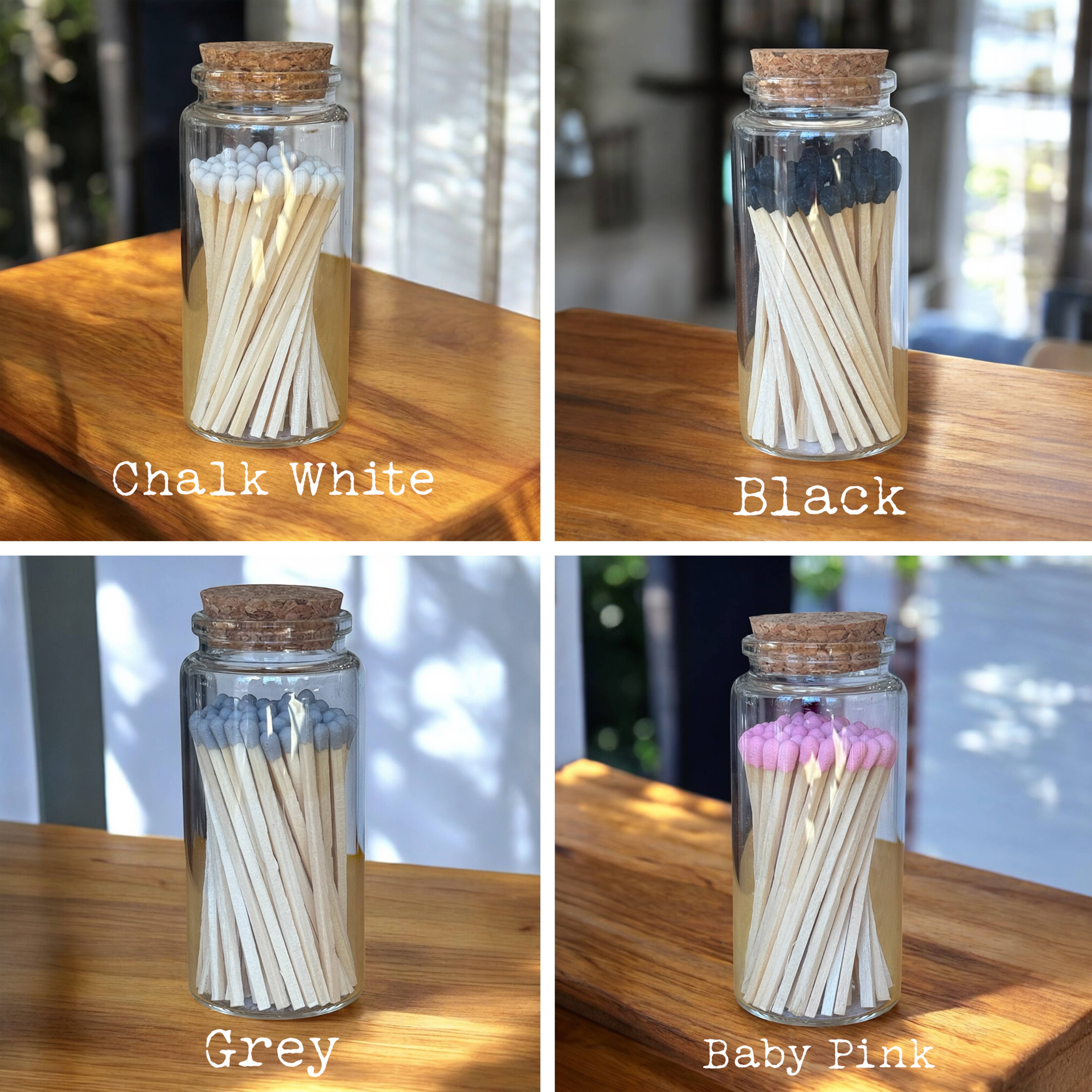 How's It Glowing Candle Co. - Wholesale Matches - Large Match Vials | 8 Colors | 4" Vial/ 3" Matches & striker2