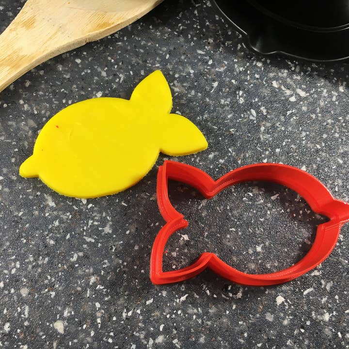 Lemon with Leaves Cookie Cutter for wholesale by CookieCutterSupply