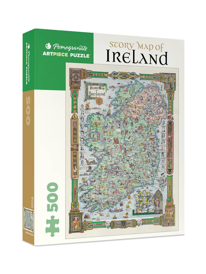 Story Map of Ireland 500-piece Jigsaw Puzzle for wholesale by Pomegranate