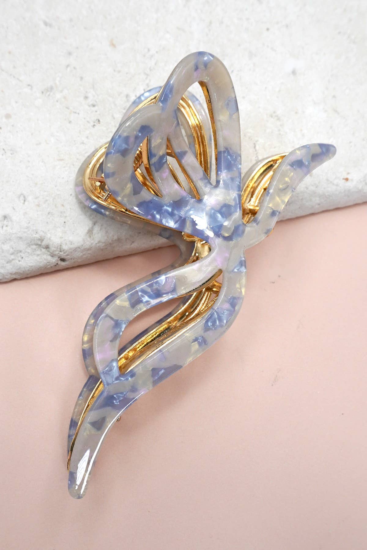 JOSSLYN by wall to wall - Wholesale Hair Clip - Women's - PREMIUM PVC TOILE PATTERN BOW HAIR CLAW CLIPS | 40H9285