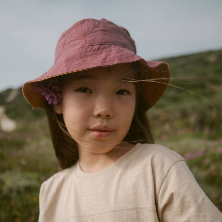 Sombrero de cubo de lino de tres hojas para venta al por mayor de Treehouse