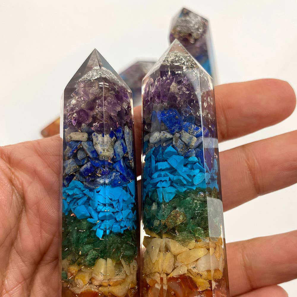 VIE – wholesale Spiritual stone/crystal – Orgonite Obelisk Tower, 8x2x2cm11