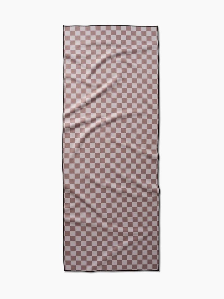 Chic Checker Yoga Towel for wholesale by Geometry