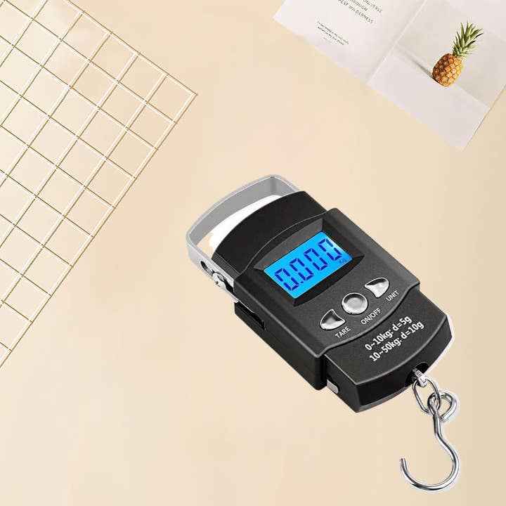 Bilancia Digitale Portatile per Bagagli da 50 kg ad Alta Precisione in Metallo con Conversione di Unità Design Ergonomico per Viaggi Casa Sport Nero per la vendita all'ingrosso da parte di Modpopdeco