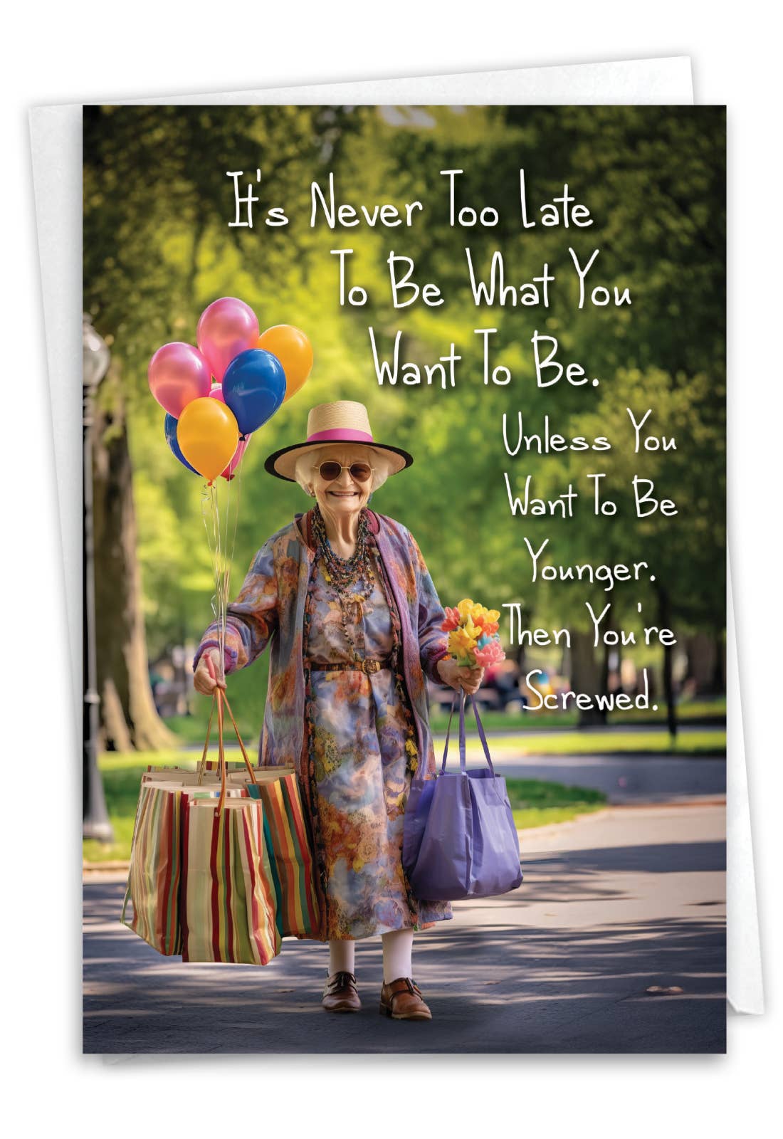 NobleWorks - Wholesale Birthday Card - Birthday - Never Too Late Woman - NobleWorks4