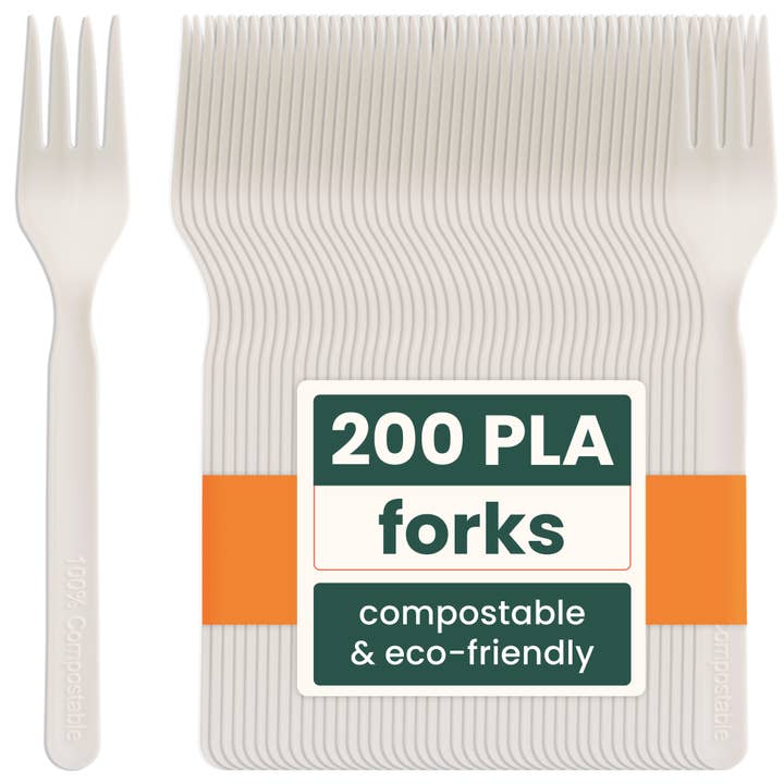 Häago - Wholesale Disposable Servingware Set - 200 Biodegradable PLA Forks