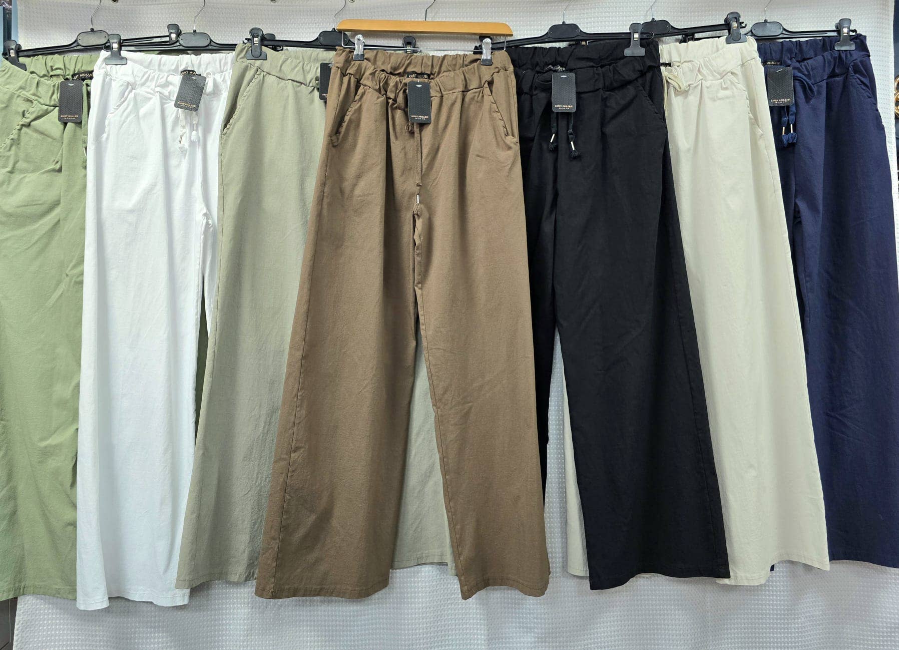 Kurt Muller – Engroshandel Bukser - Dame – Plain Wide Leg Stretch Magic Bukser2