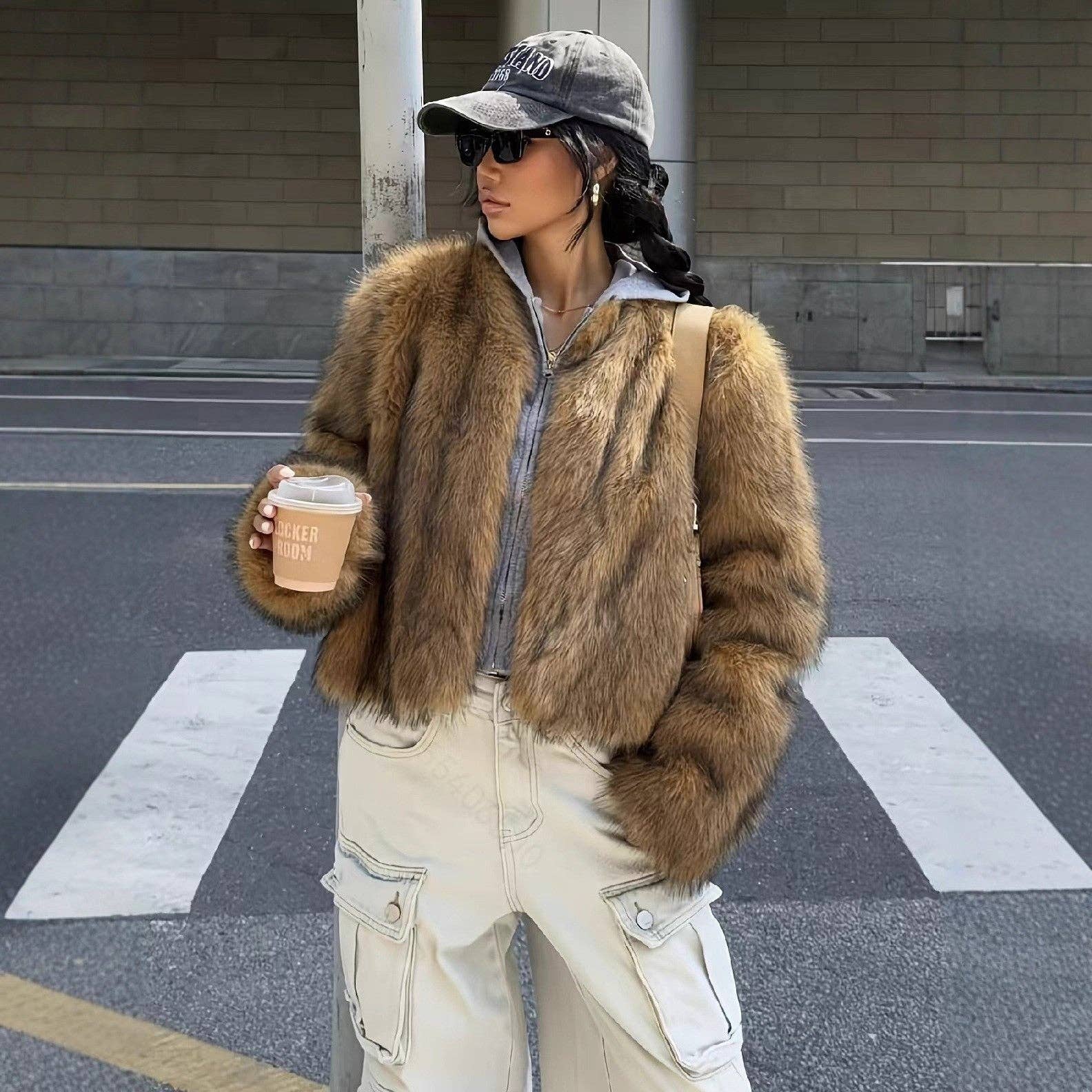 Marayn - Wholesale Jacket - Women's - Luxury Faux Fur Jacket Chic AutumnWinter European Style0