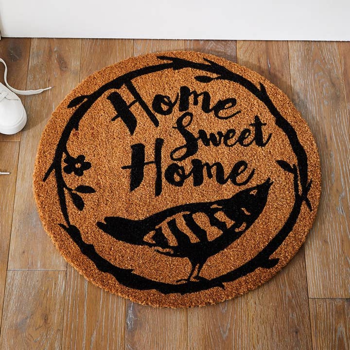 Pride of Place Astley Round Doormat Home Sweet Home Design for wholesale by Esselle Limited