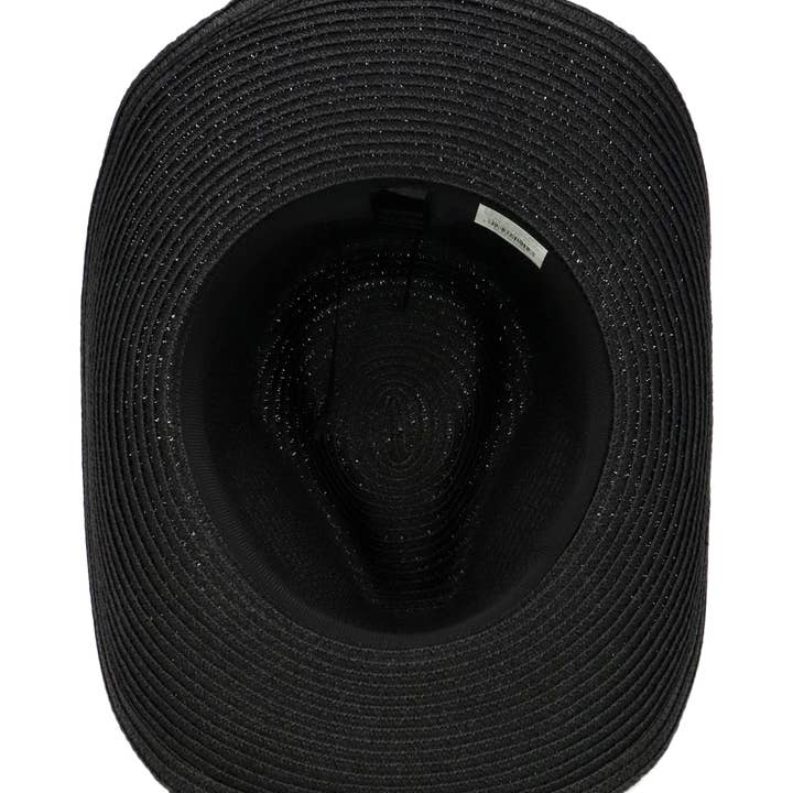 Cap Zone - Wholesale Cowboy Hat – Women’s - Buffalo Skull Studs Braided Belt Straw Cowboy Hat8