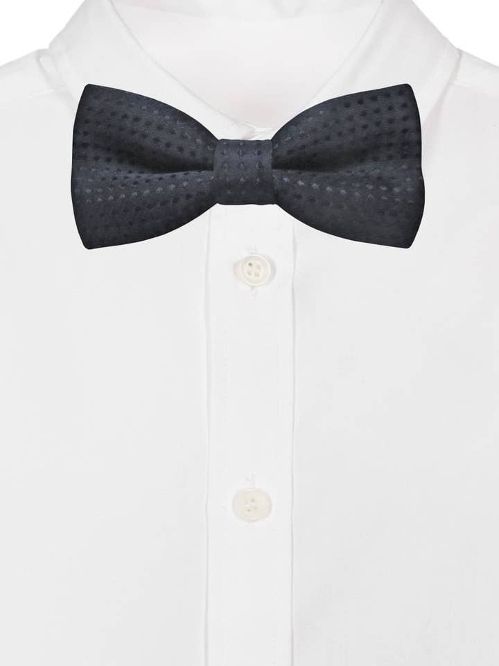 PETIT NŒUD PAPILLON NOIR À POIS POUR GARÇON pour la vente par Josvil