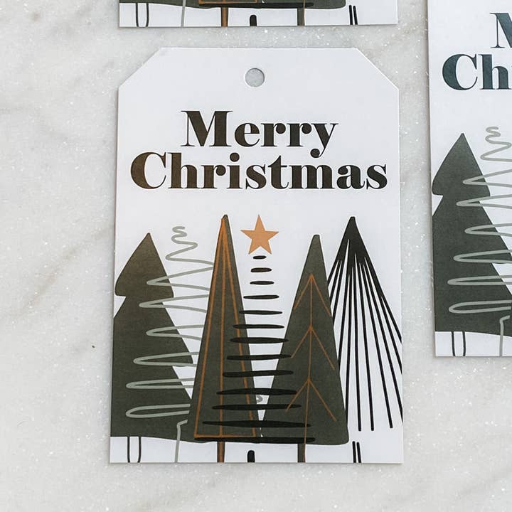 Étiquette cadeau Christmas Forest pour la vente par Emily Anne Designs LLC