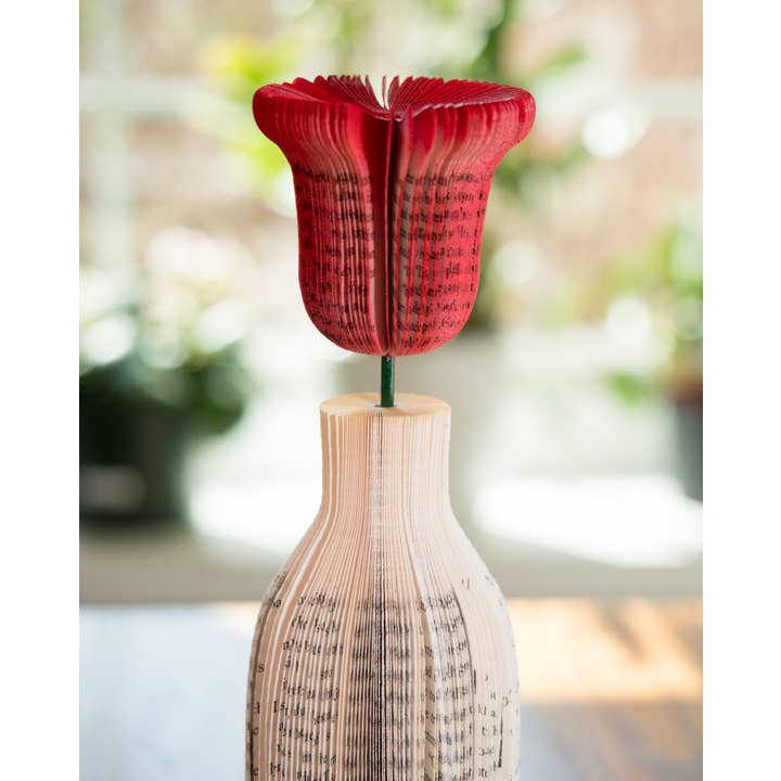Root To Vine - Wholesale Artificial Flowers - Book Flower Vase-Handmade Valentines Gift1