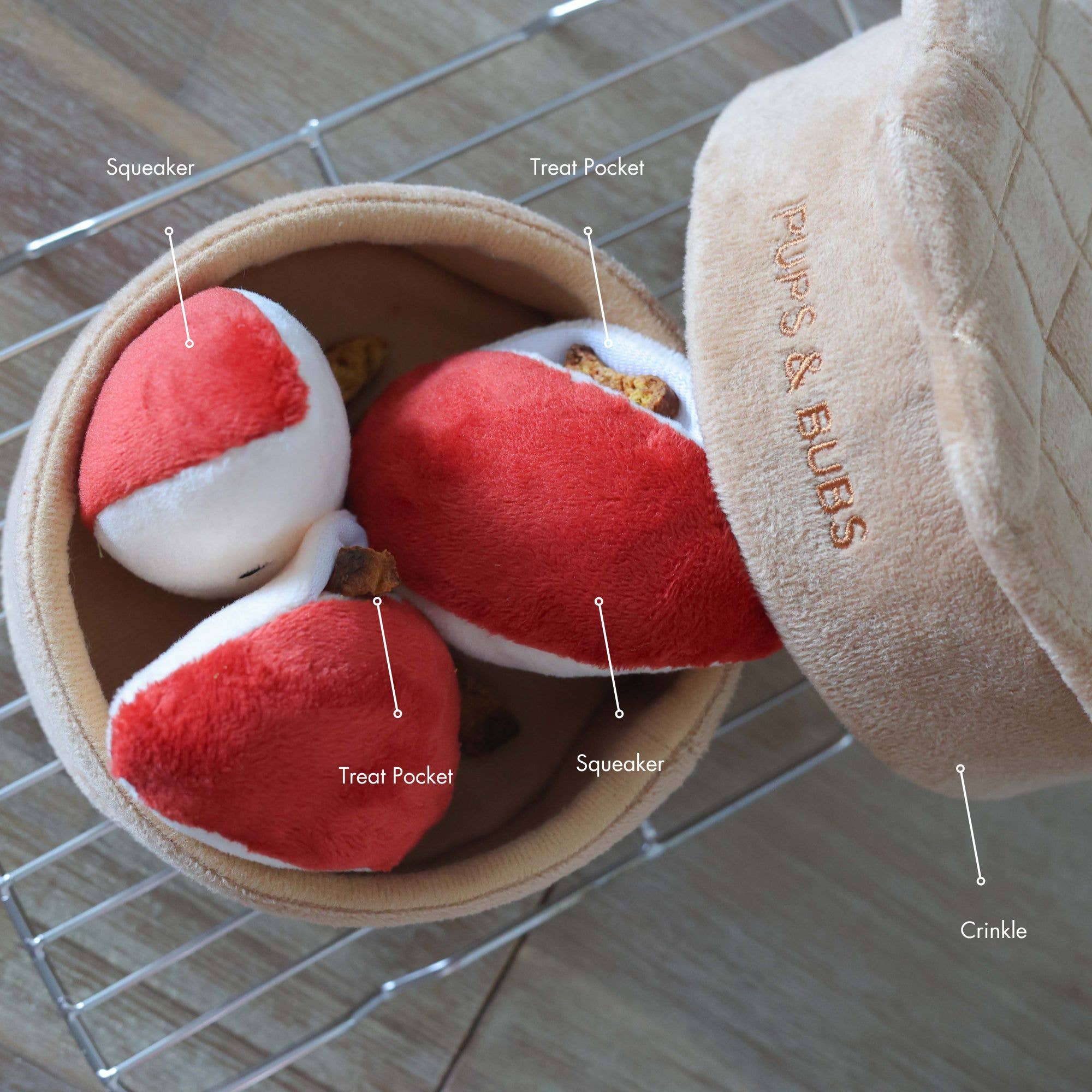 Pups & Bubs - Wholesale Pet Plush Toy - Dog - Apple Pie Nosework Toy6