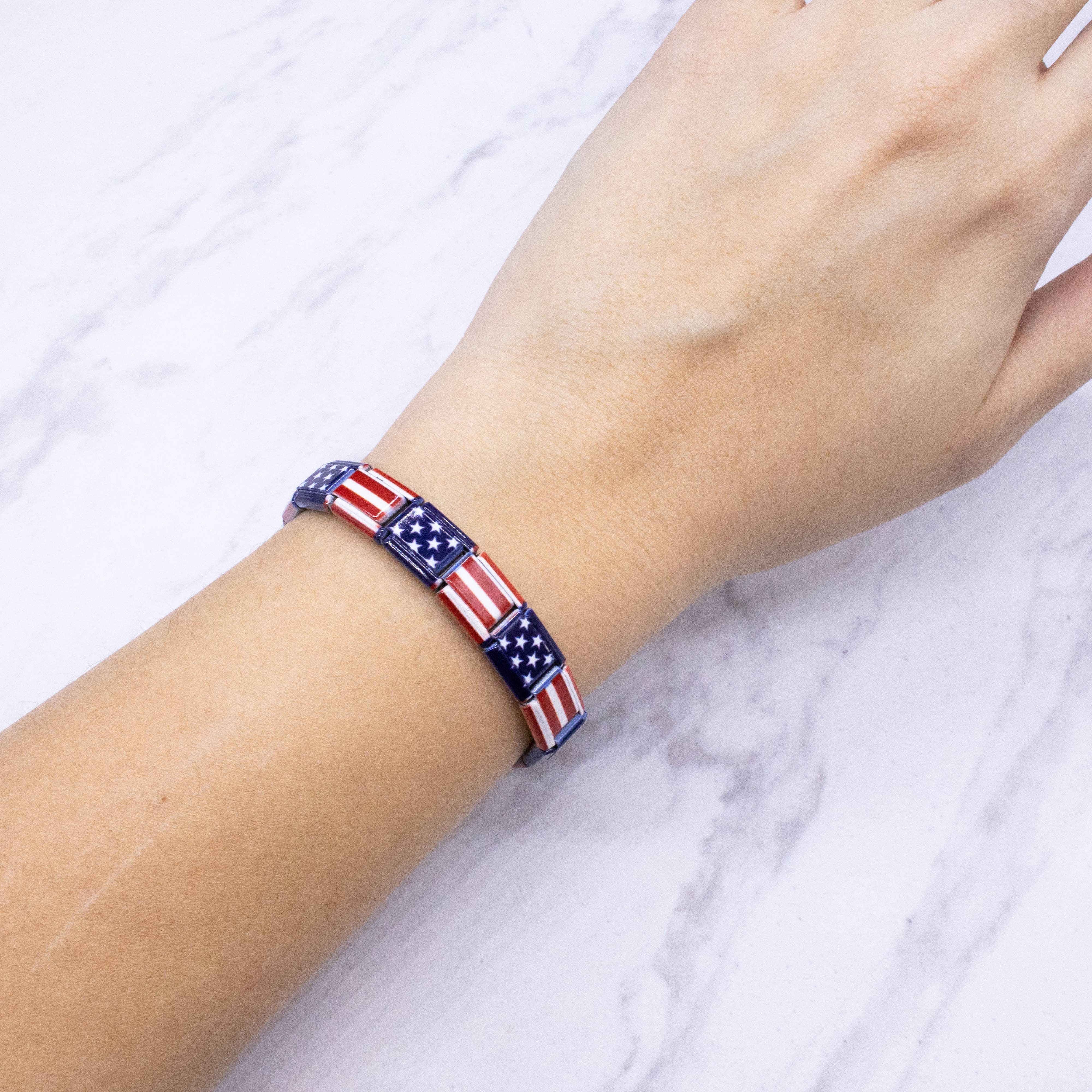 Natalia - Wholesale Charm/Dangle Bracelet - Italian Charm Bracelet Flags - Link Jewelry43