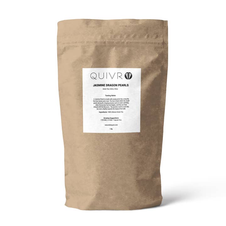 QUIVR - Wholesale Loose Tea - Jasmine Dragon Pearls, Jasmine Green Tea, Loose Leaf 1 lb.1