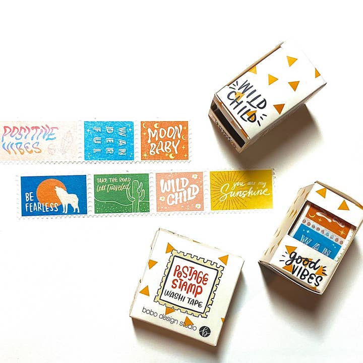 Bobo Design Studio - Vente Rubans adhésifs Washi - Wild Child - Timbre-poste Washi Tape1