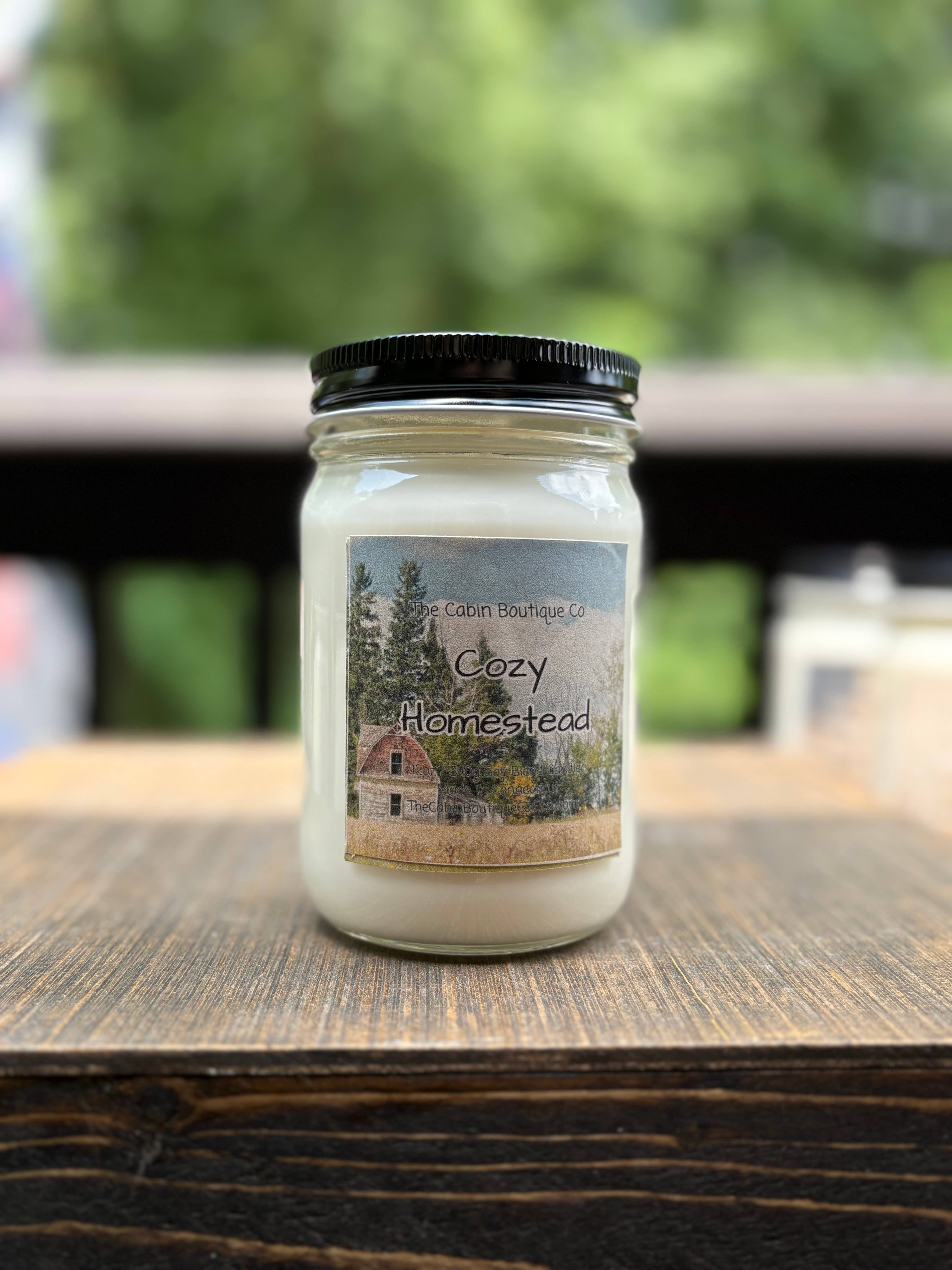 The Cabin Boutique Co - Wholesale Jar/Filled Candle - Cozy Homestead Candle - Apple - Clove _ Amber0