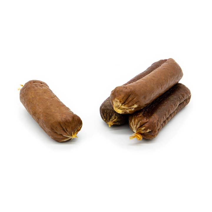 Dried Beef & Garlic Sausages for Dogs - Natural Dog Treats for wholesale by The Pets Larder
