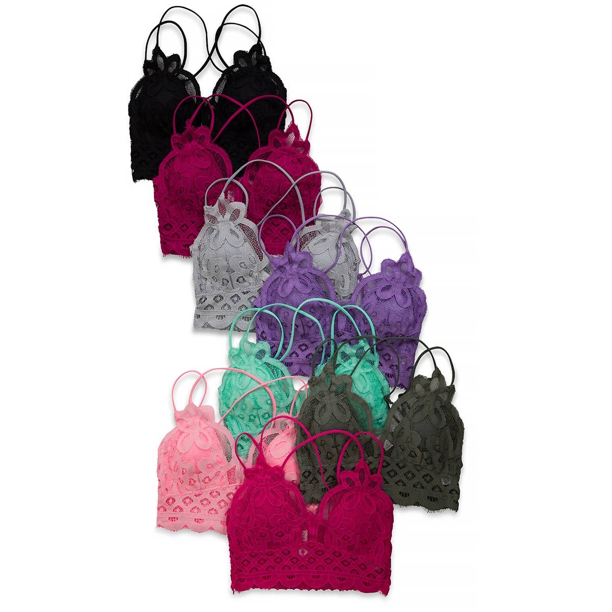 Apolline - Wholesale Bralette - Women's - CROCHET LACE BRALETTE WITH BRA PADS2
