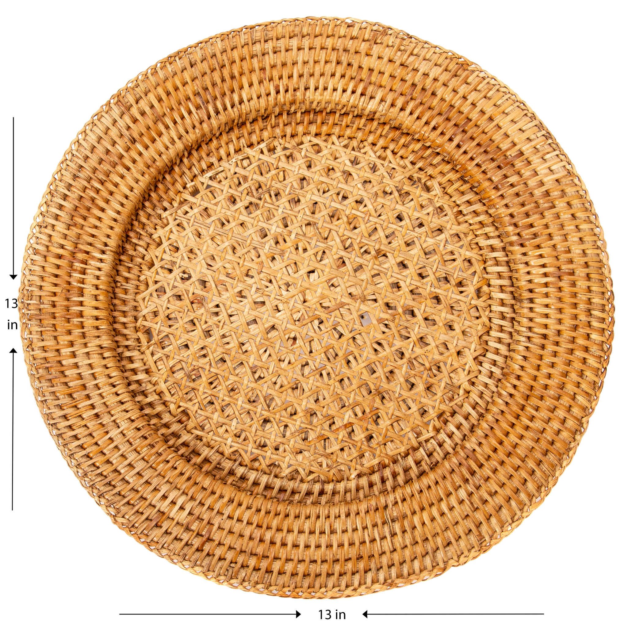 Artifacts Trading Company – wholesale Charger plate – Rattan Open Weave Charger Plate1
