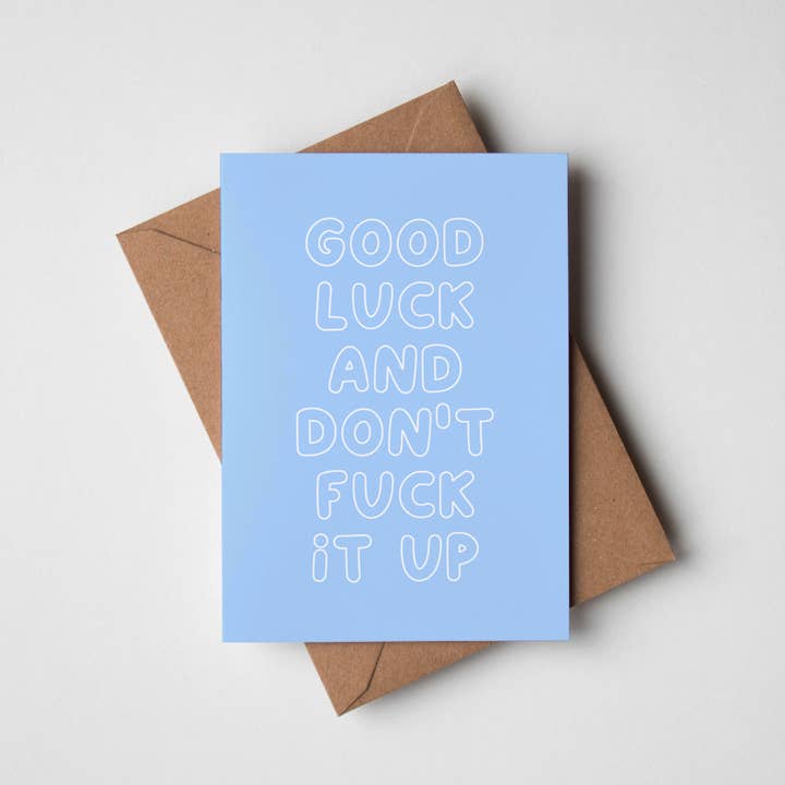 Funny Good Luck Card - Exams Card, Funny Gift Card for wholesale by Shake The Label