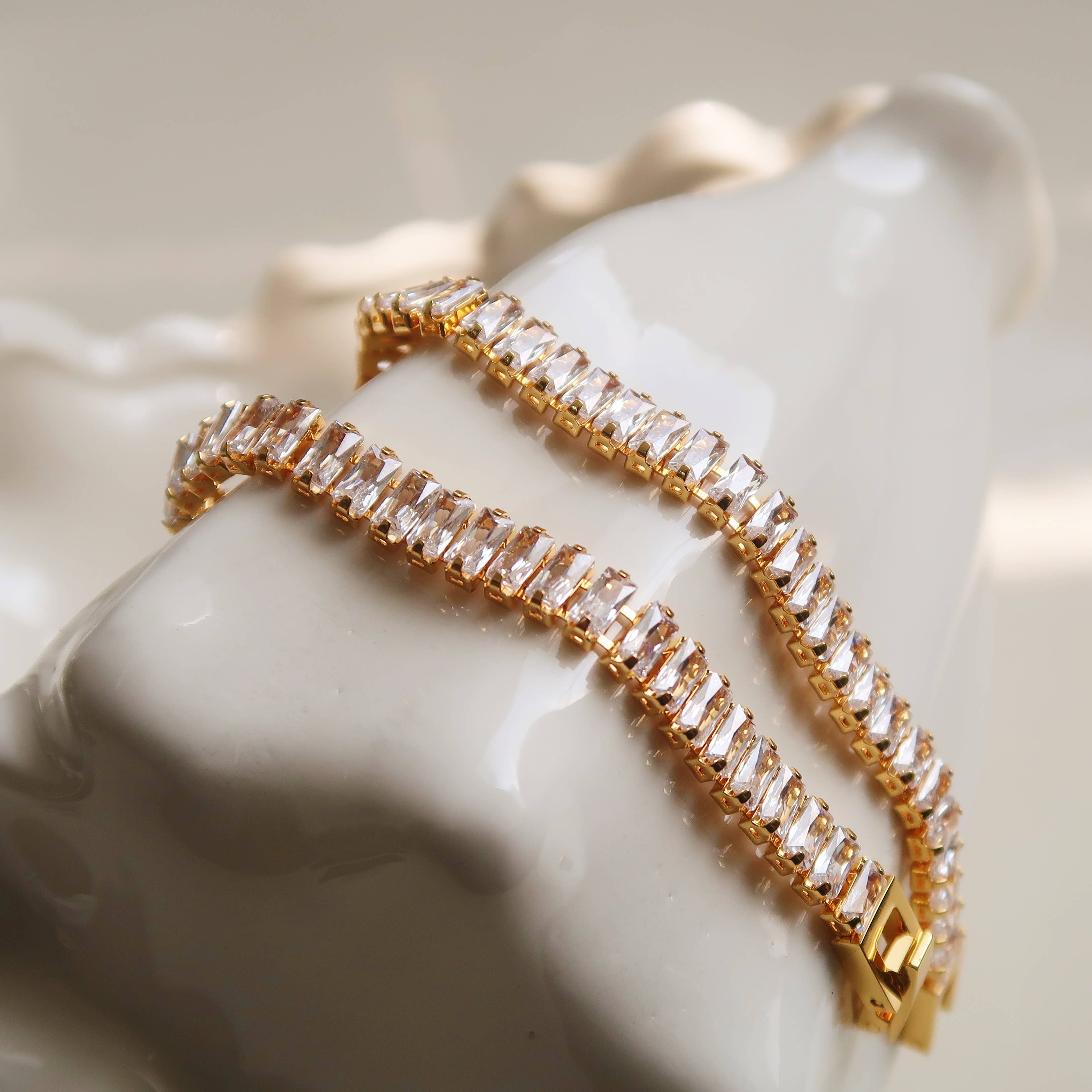 Furano Studio - Wholesale Tennis Bracelet - Non Tarnish Gold Plated Tennis Crystal Bracelet6