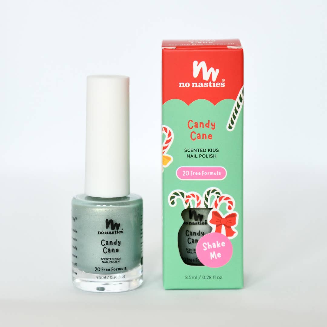 no nasties kids - Vente Vernis à ongles – enfant - Vernis à ongles parfumé pour enfants Candy Cane à base d'eau - Effaçable par grattage2