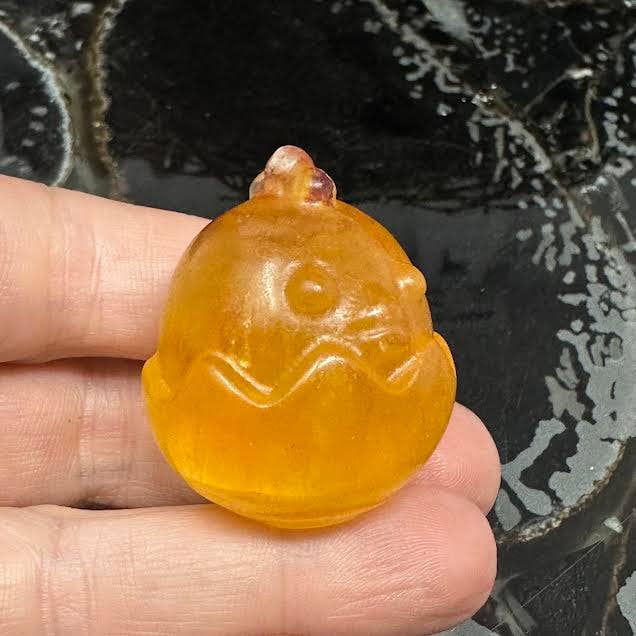 Crystal Deal· Wholesale Crystals & Gifts - Wholesale Spiritual Stone/Crystal - Easter Chick in an Egg - Yellow Fluorite1