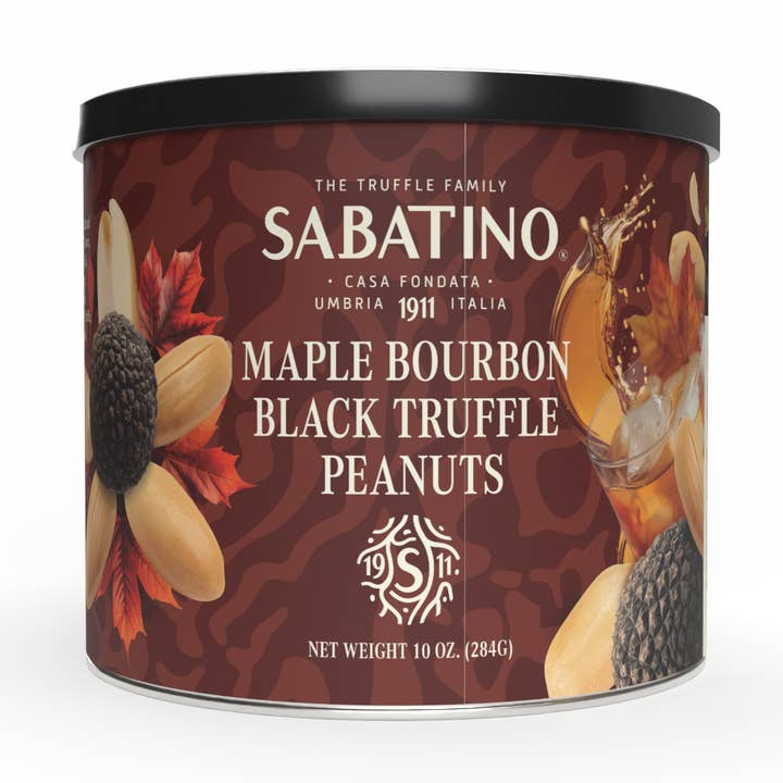 Maple Bourbon Black Truffle Peanuts for wholesale by Sabatino Truffles