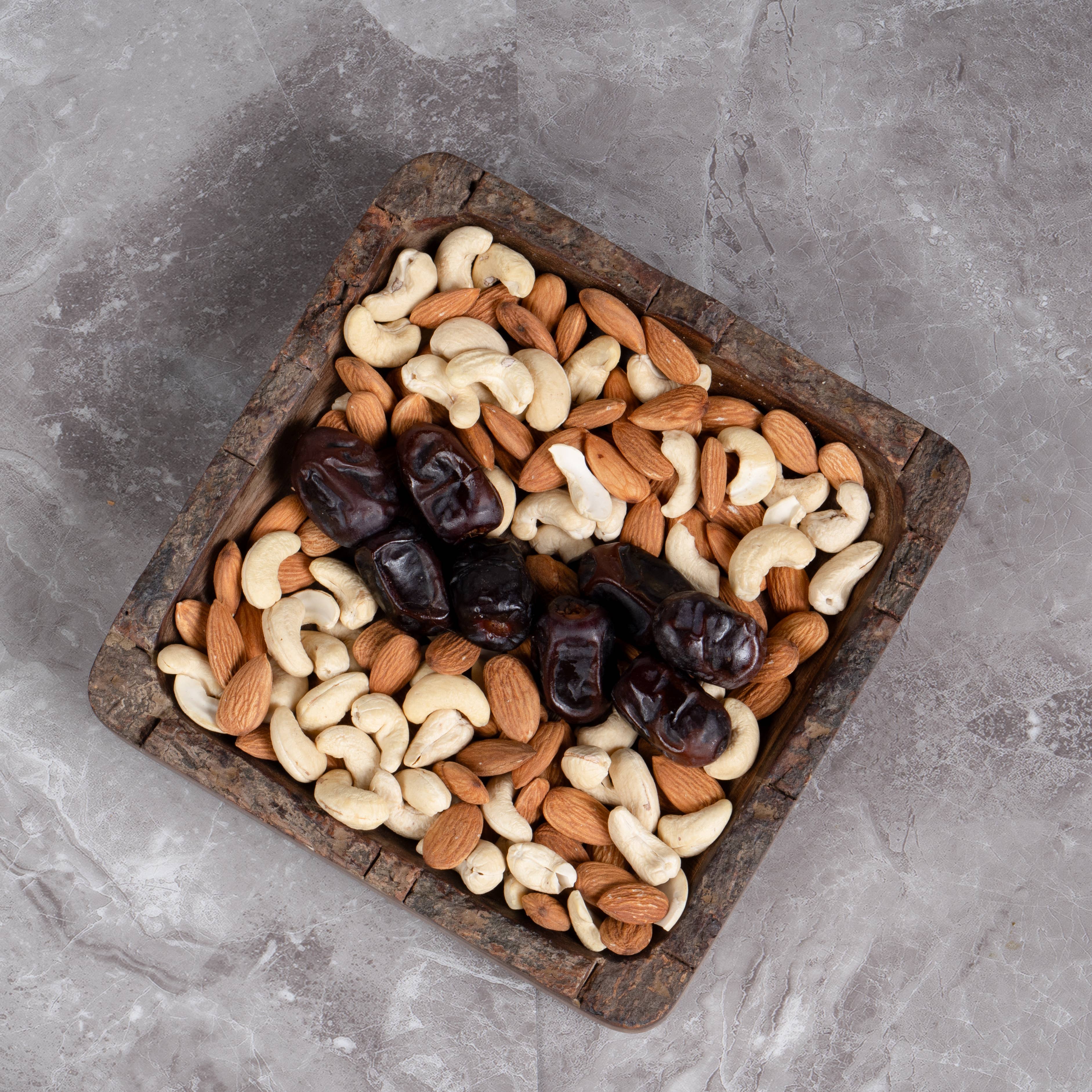 Valor Home Goods - Wholesale Decorative Plate/Dish/Bowl - Food-Safe Rustic Wood Bark Small Serving Square Bowl 6