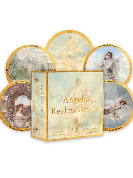Angelic Realms Oracle: 40 Round Cards & 94-Page Guidebook for wholesale by Red Wheel/Weiser LLC