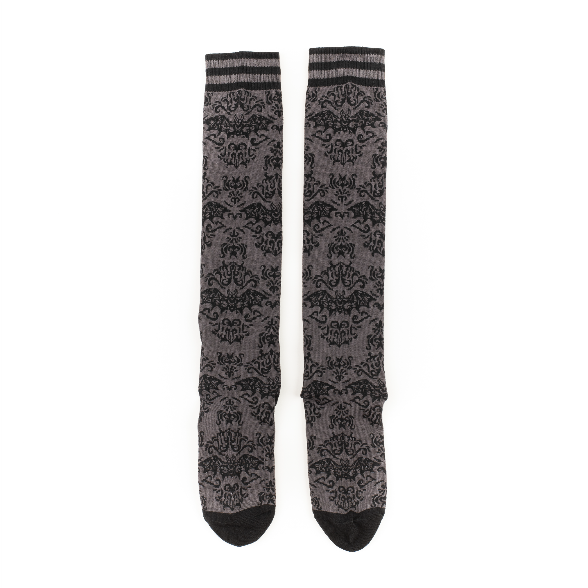 FootClothes LLC - Wholesale Socks - Women's - Bat Damask Knee High Socks3