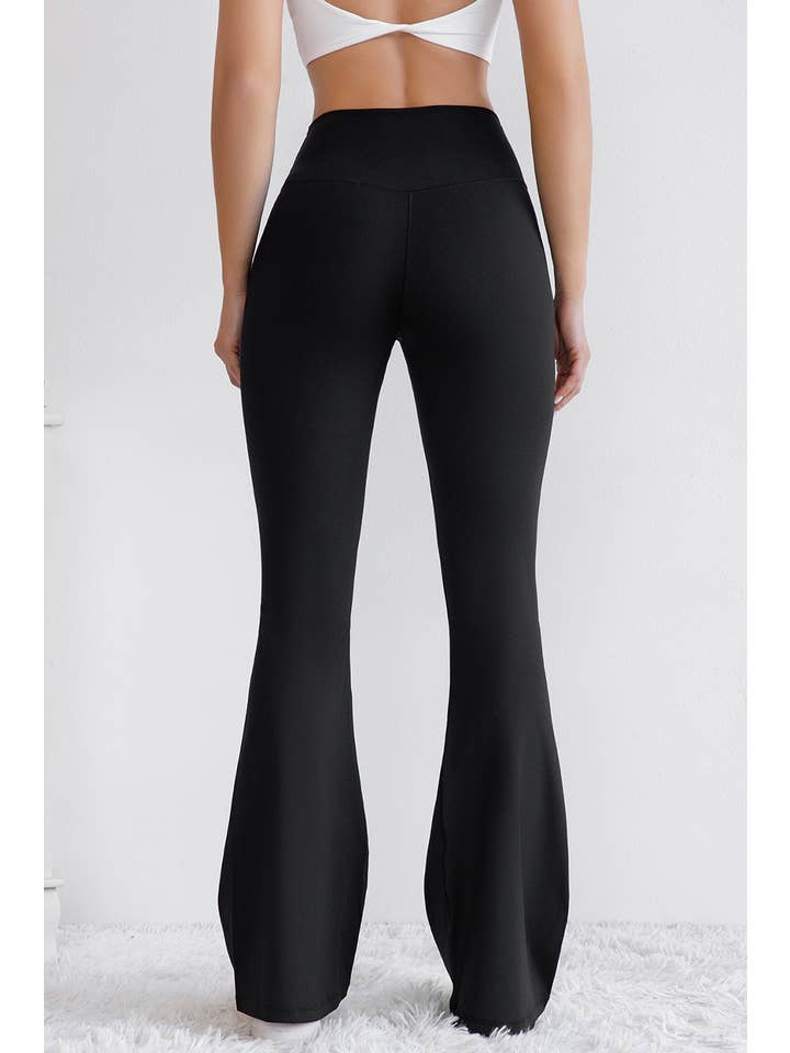 LA Society - Wholesale Athletic/Lounge Leggings - Women's - V Crossover High Waist Flared Leggings