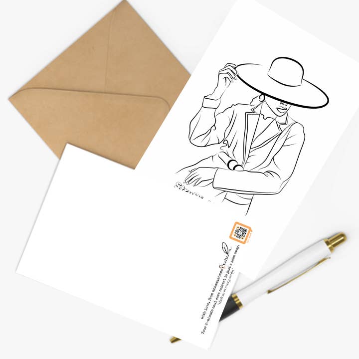 Struttin' in peace Color + Journal Notecards for wholesale by Mohawkmomma Studio Boutique