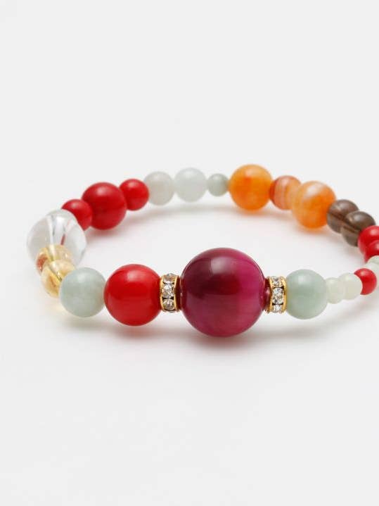MANRYO - Rose Tiger Eye Bracelet for wholesale by Ametsuchi by Amina Collection