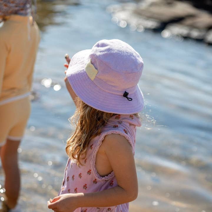 Acorn Kids - Wholesale Bucket hat – kids - Lavender Terry Towelling Bucket Hat5