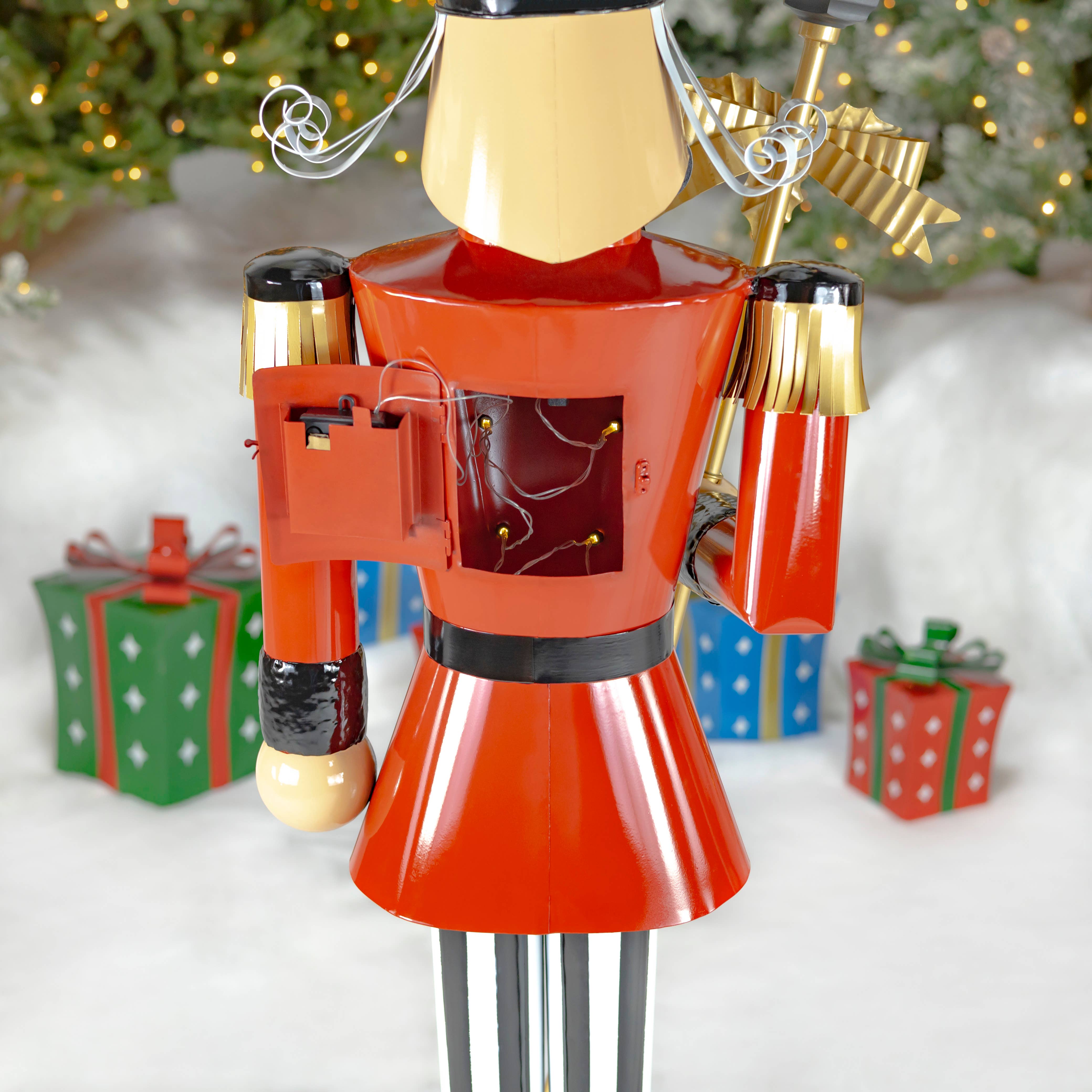Zaer Ltd. International - Wholesale Holiday Nutcracker - 5ft Tall Light-Up Iron Christmas Nutcrackers - 5 Asst Styles20