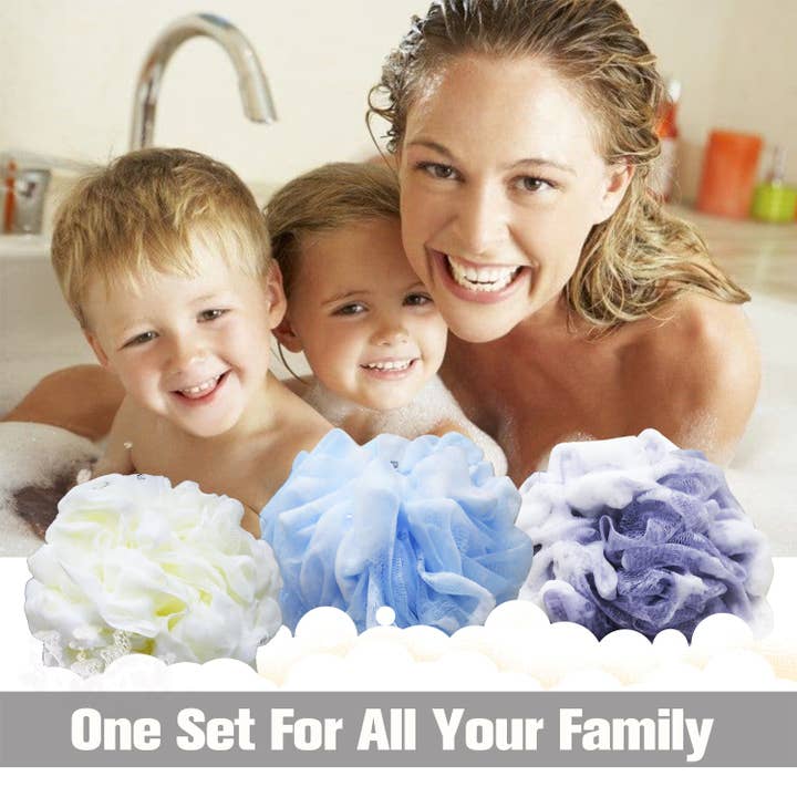 EvridWear - Vente Éponges de bain - Veridwear Lot de 3 éponges de bain exfoliantes pour la douche (doux à doux)3