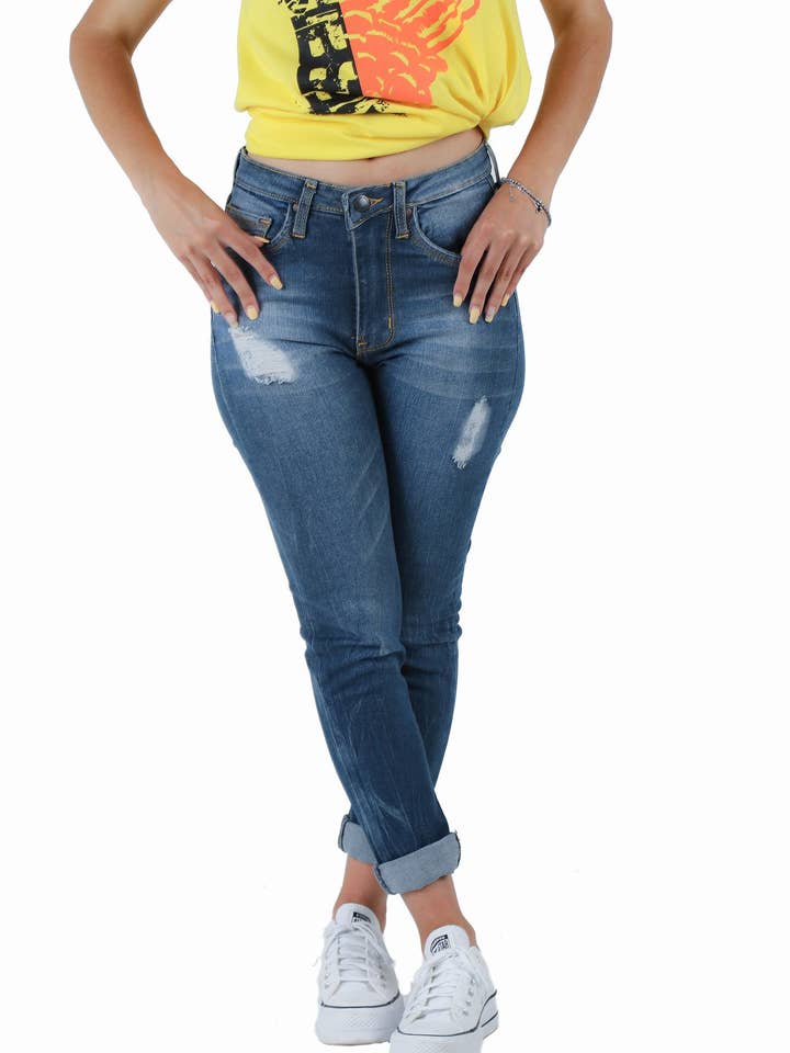 Kvinnors magra byxor lav. sten tortos för wholesale av Aterrisage