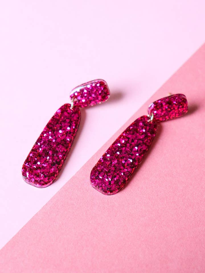 Gwen Fuchsia earrings for wholesale by CG Home