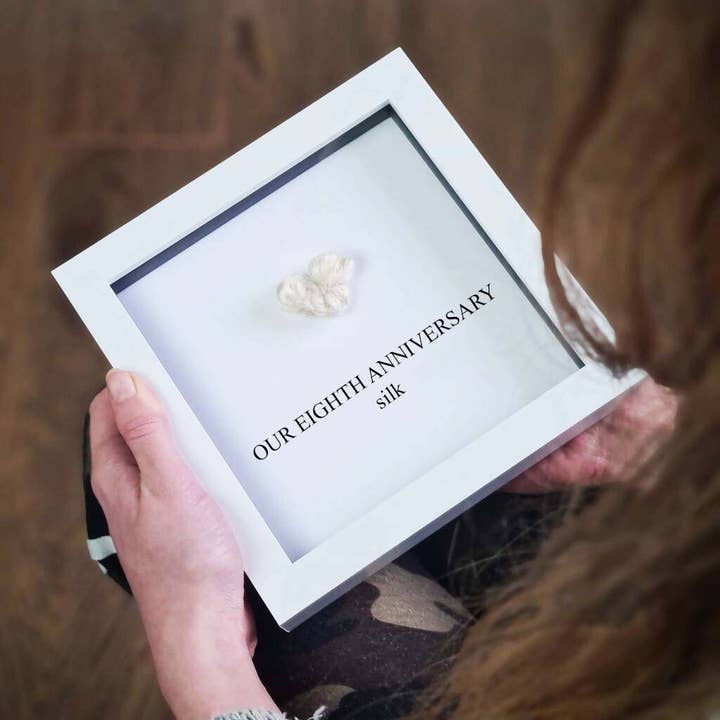 Afewhometruths - Venta al por mayor Artículo decorativo de mesa - Regalo hecho a mano con corazón de seda del octavo aniversario