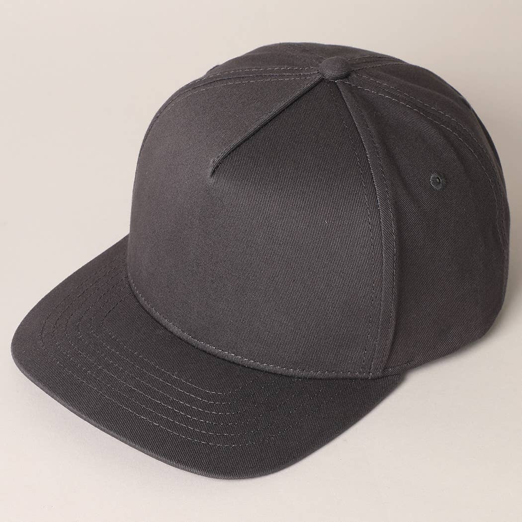 Fashion City - Wholesale Baseball Cap - Unisex - Solid Colored Cotton 5 Panel Baseball Cap5