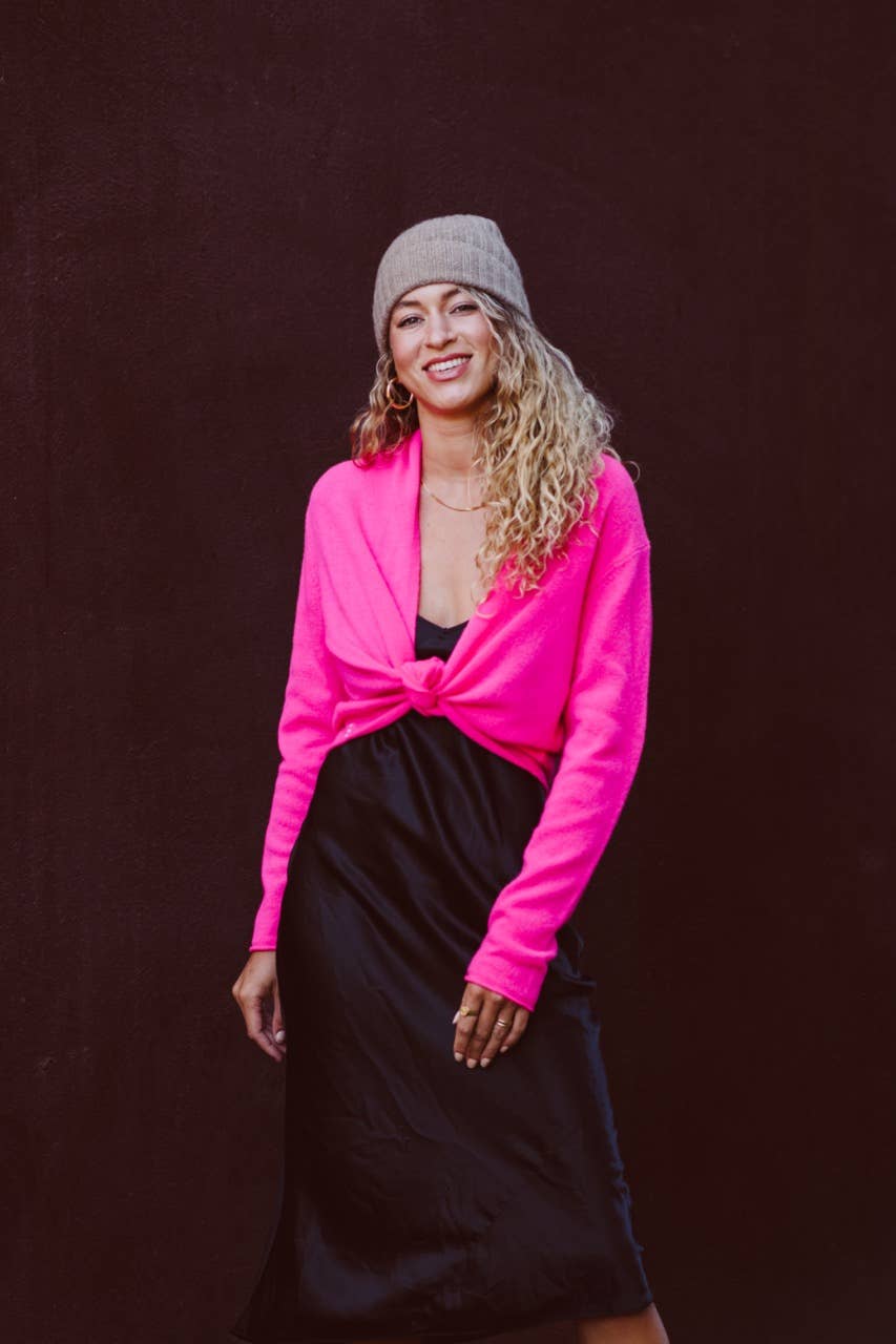 Joyride Supply - Wholesale Cardigan - Women's - 100% Cashmere No.8 Cropped Open Cardi3