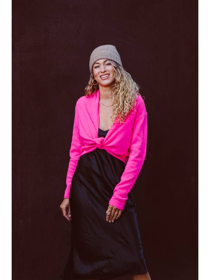 Joyride Supply - Wholesale Cardigan - Women's - 100% Cashmere No.8 Cropped Open Cardi3