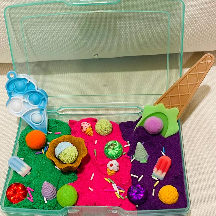 Sweetest Fidgets - Wholesale Building Set - Kids - Ice cream party Kinetic Sand trio